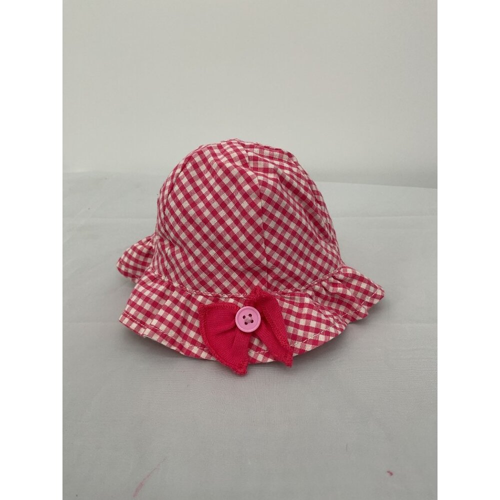 Reversible Baby Sun Hat Red Gingham & Fruit Print By Bitty Baby American Girl
